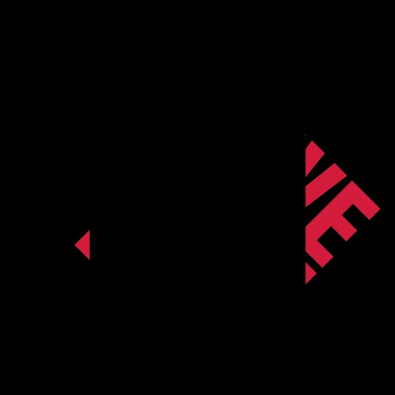 never give up square red cool logo team design ni