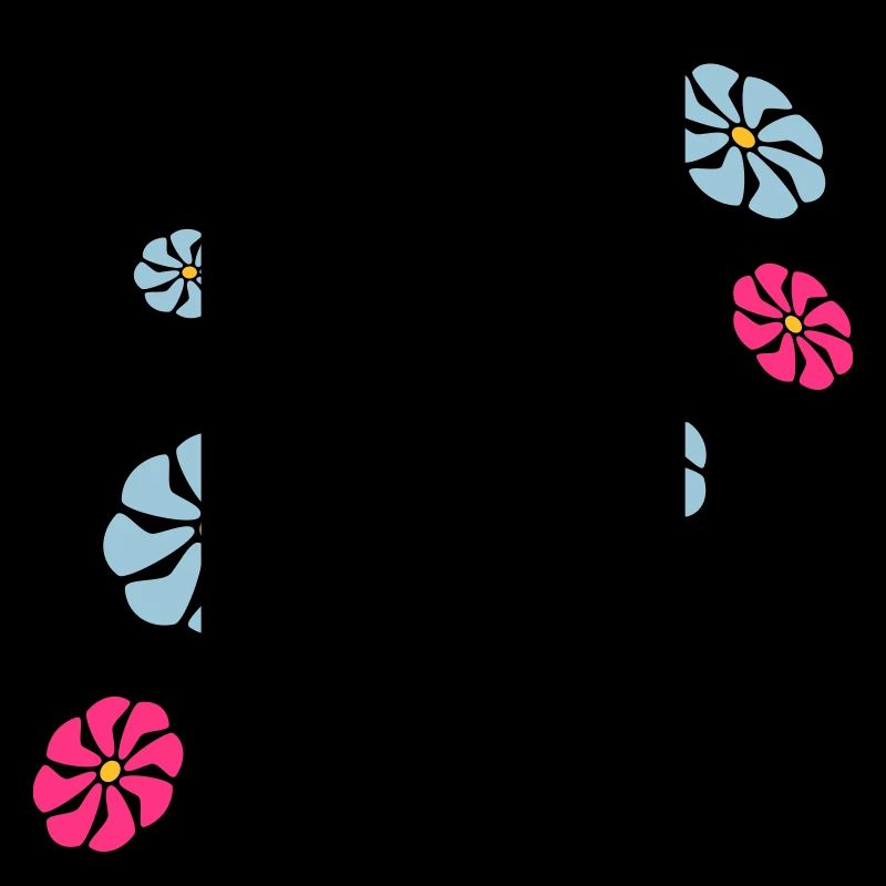 Lots of Pretty Colorful Flowers Pattern Decorative Beautiful
