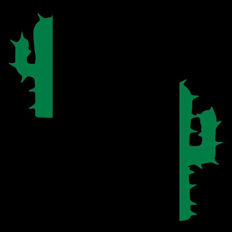 Trois Cactus 3 Cactus Désert Cool Vert Silhouette