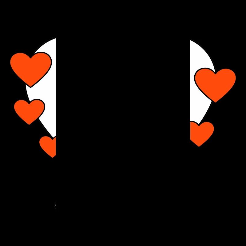 Thought bubble with hearts