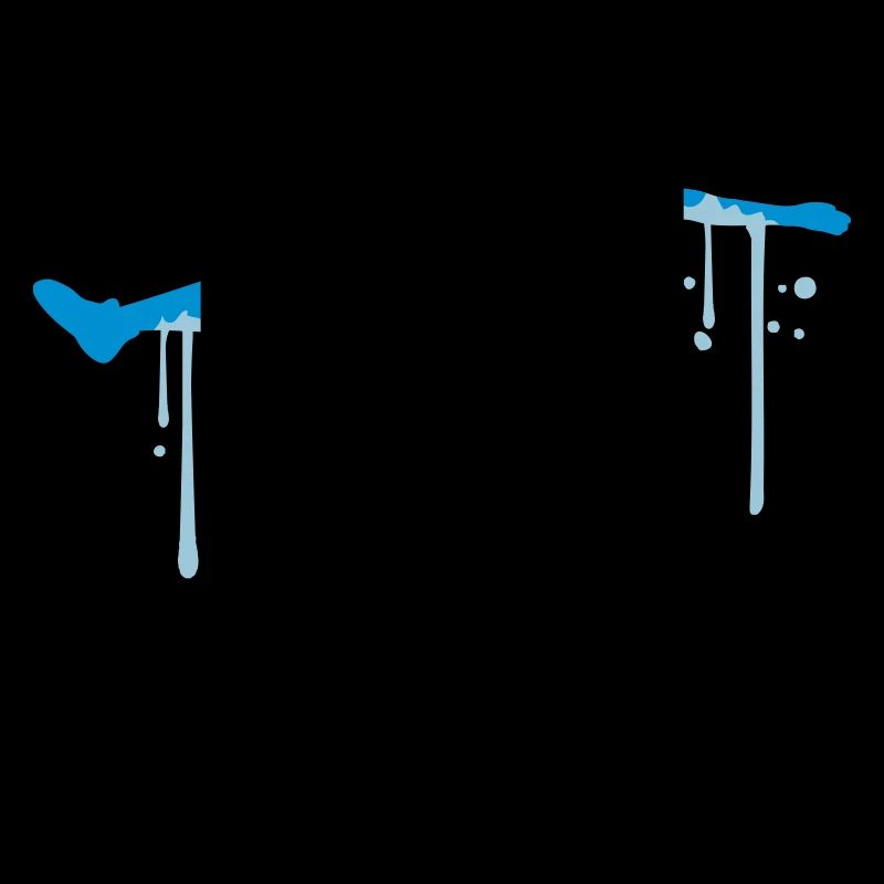 Ice melting drops graffiti color spray silhoue