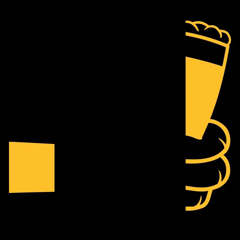 Anstoßen Bierglas Comic Hand