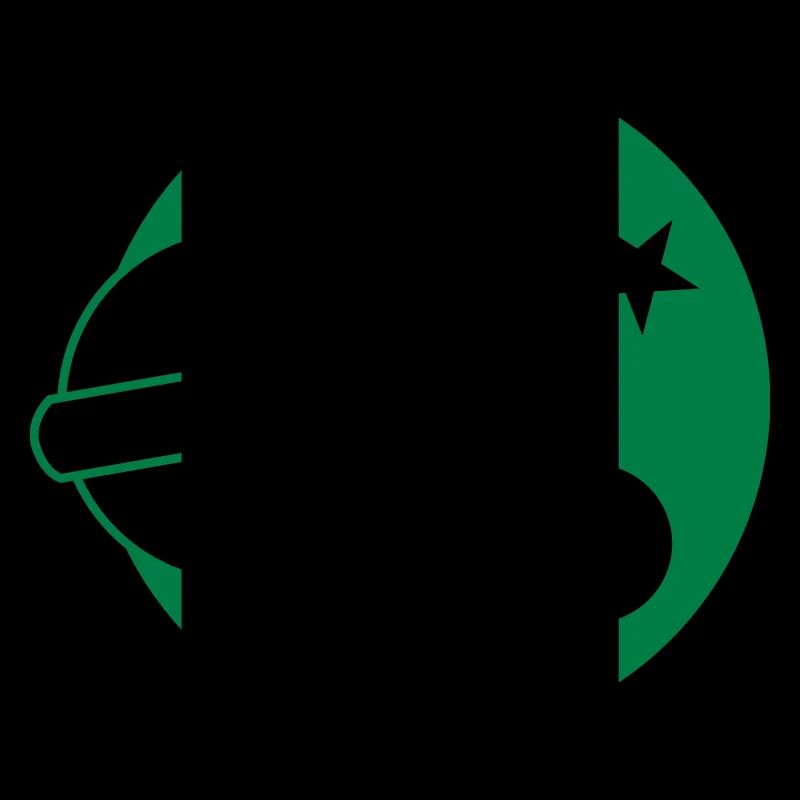 Planète et lune et étoile dans un cercle
