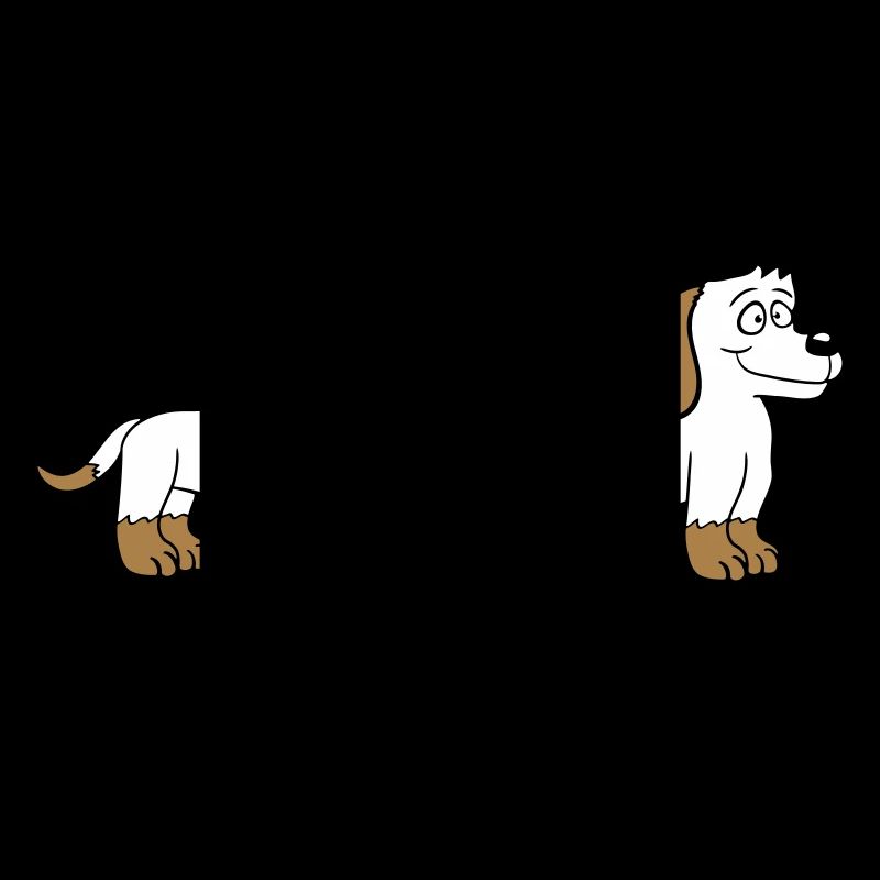 Hund Dackel Brezel Form Knoten Langer Körper Comic