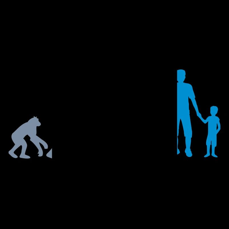 Junge Papa Evolution Kind