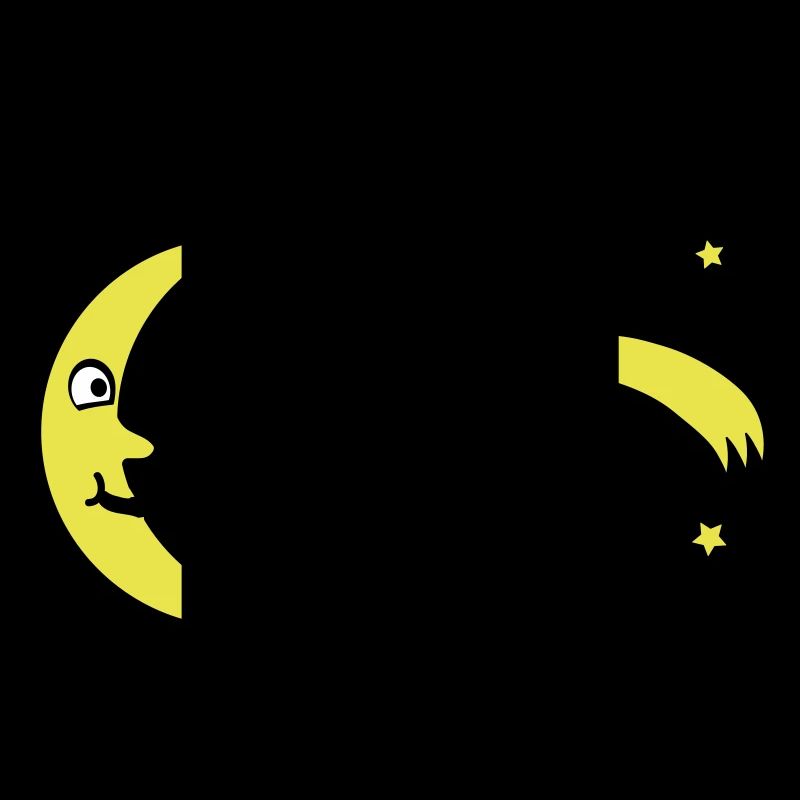 Moon and stars