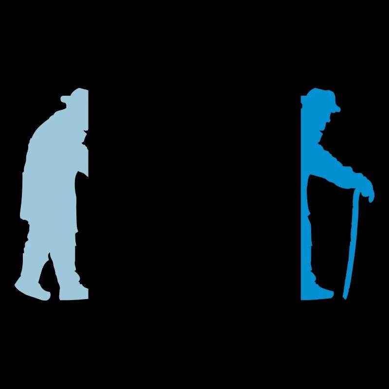 Silhouette de l’équipe des trois grands-pères à la retraite