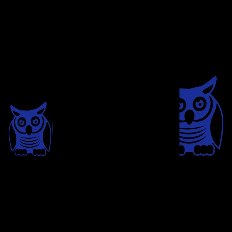 4 hiboux oiseau quatre amis rangée aigle hibou équipe mignon