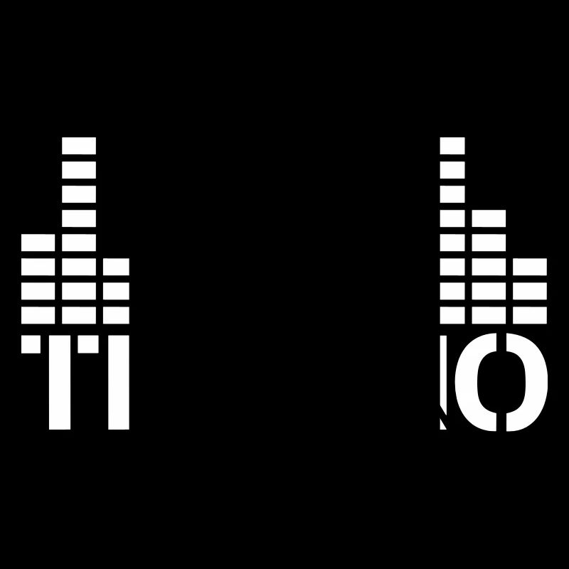 Techno Love Equalizer Waves Musique Fête Logo