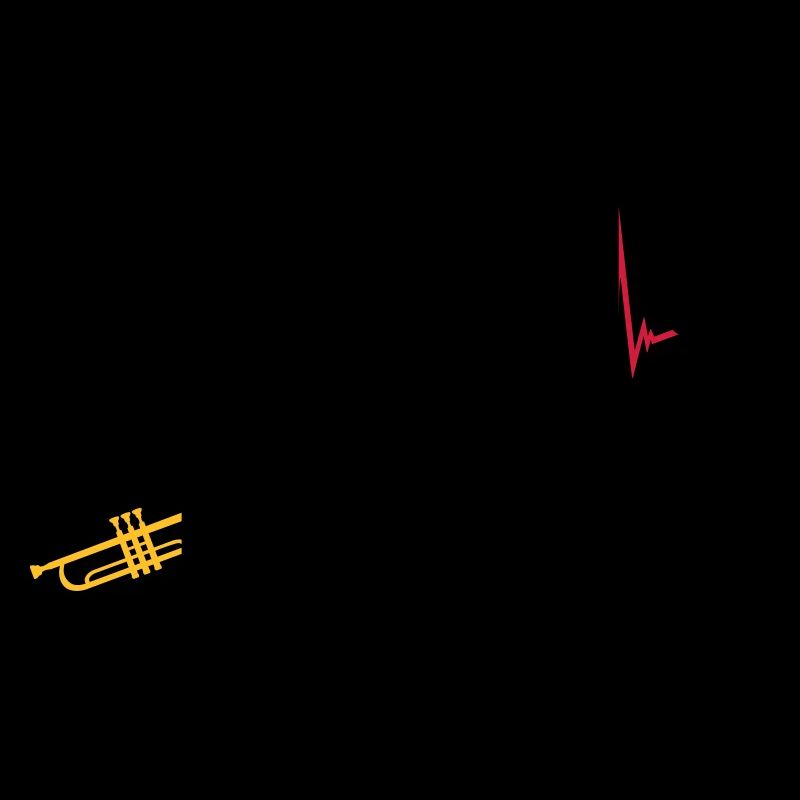 Musiknote Herzschlag Trompete