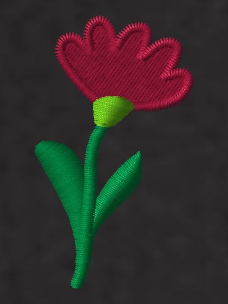 Flower embroidered