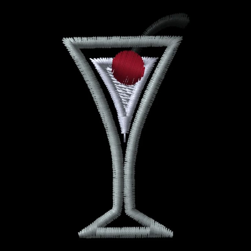 Cherry Martini embroidered