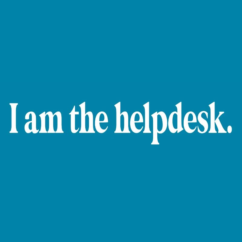Lustiger Tech-Computer-Programmierer Ich bin der Helpdesk
