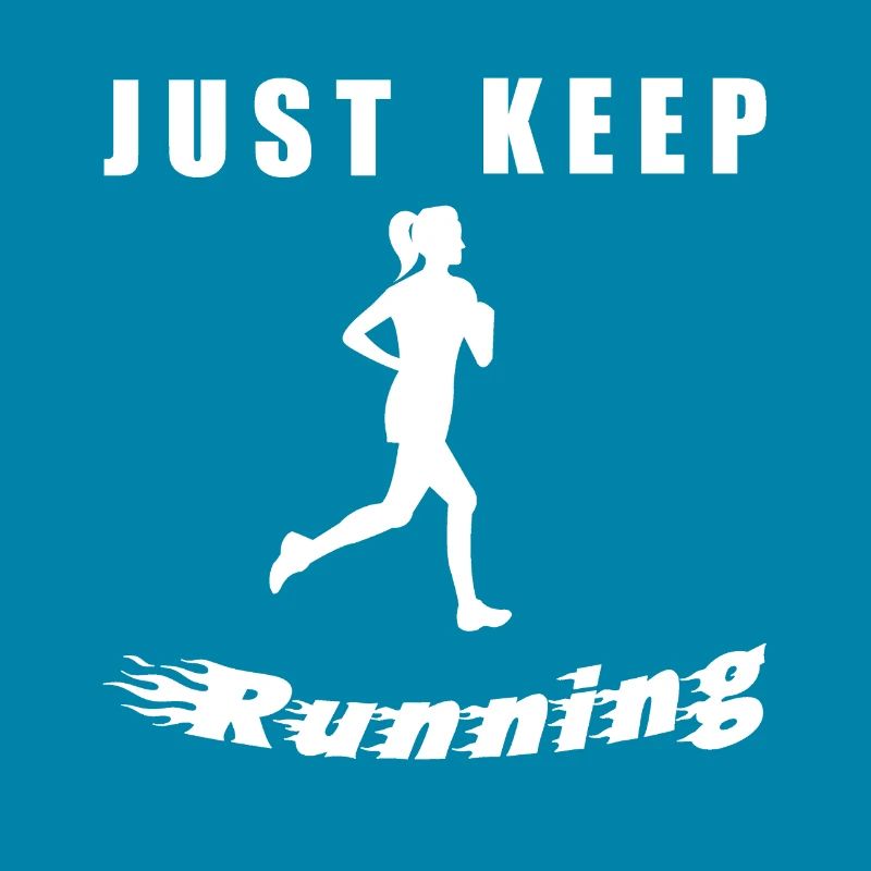Continue simplement de courir – Silhouette de coureur