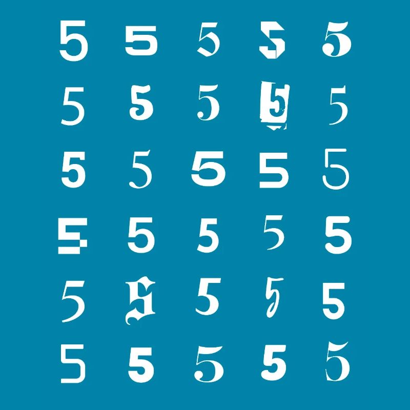 Number Five Grid Pattern