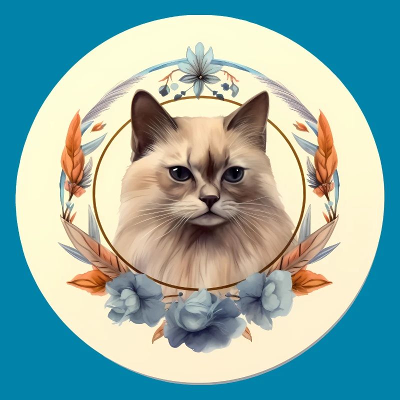 Burmesische Katze Boho Elemente, Katzen