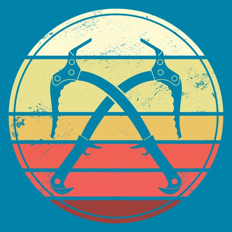 Eisklettern Retro Eispickel Eiskletterer