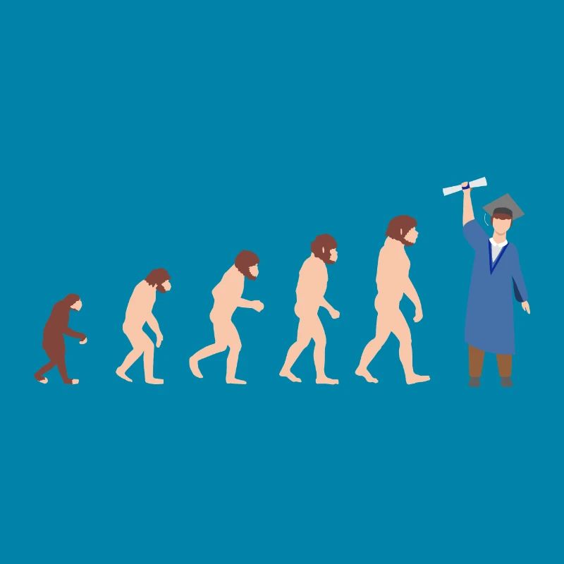 Evolution Abschluss Absolventen Bachelor Geschenk