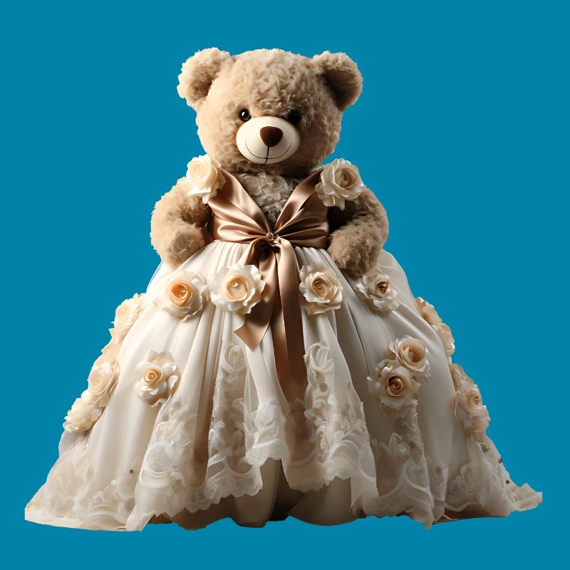 Ours en peluche en robe de mariée