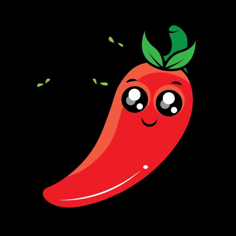 Dessin animé mignon de piment chaud