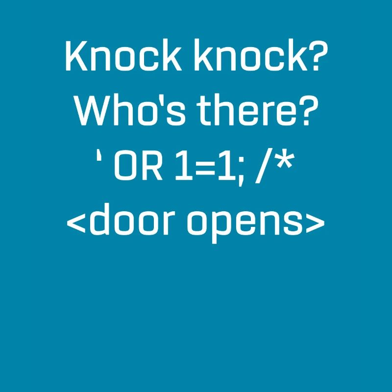Produit SQL drôle SQL Injection Knock Knock Joke