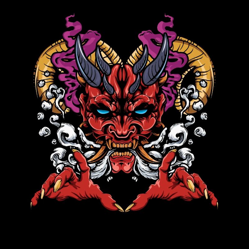 Devil Demon Retro Horror Scary Halloween