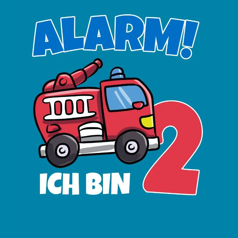Ich bin 2 Feuerwehr Geburtstagsshirt 2. Geburtstag