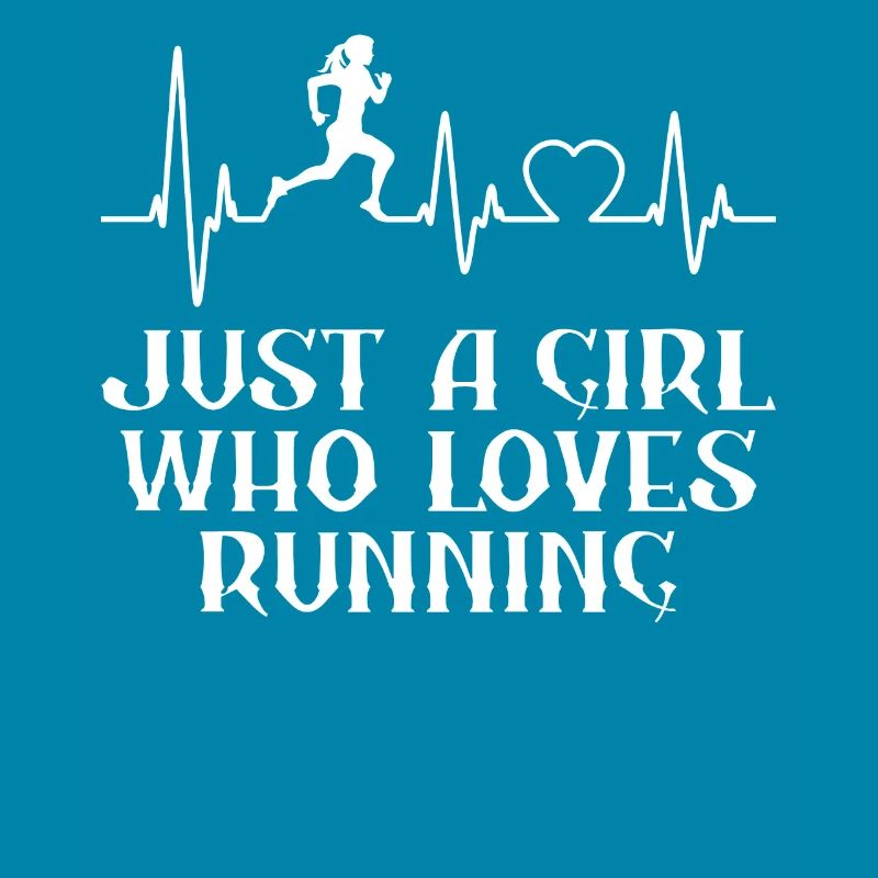 Marathonläuferin Mädchen Herzschlag Nur ein Mädchen, das