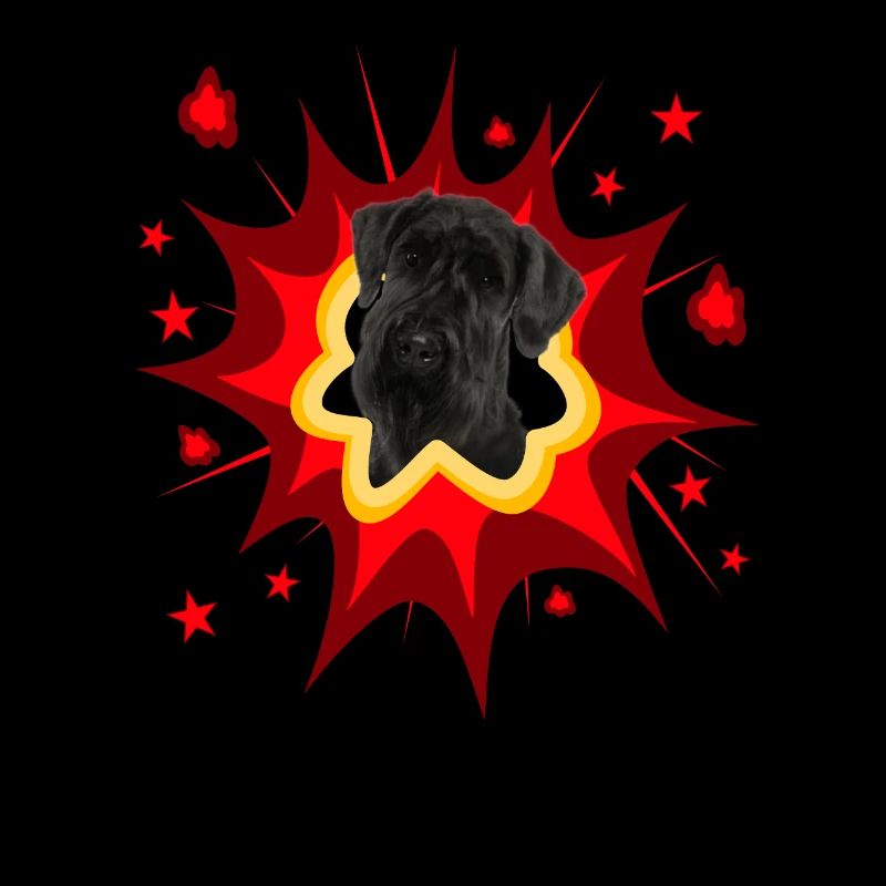 Comic Hund Design - Pow - Riesenschnauzer