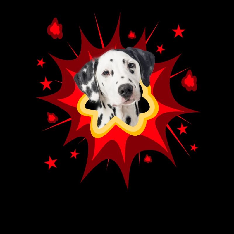 Conception de chien comique - Pow - Dalmatien