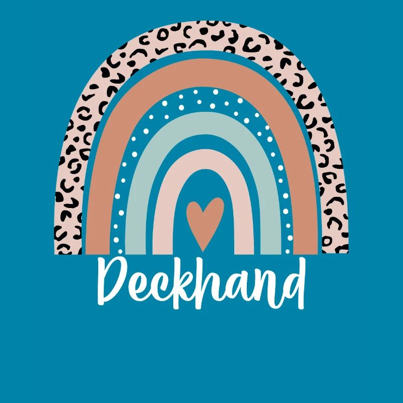 Deckhand Regenbogen Leopard Lustiger Decksmann