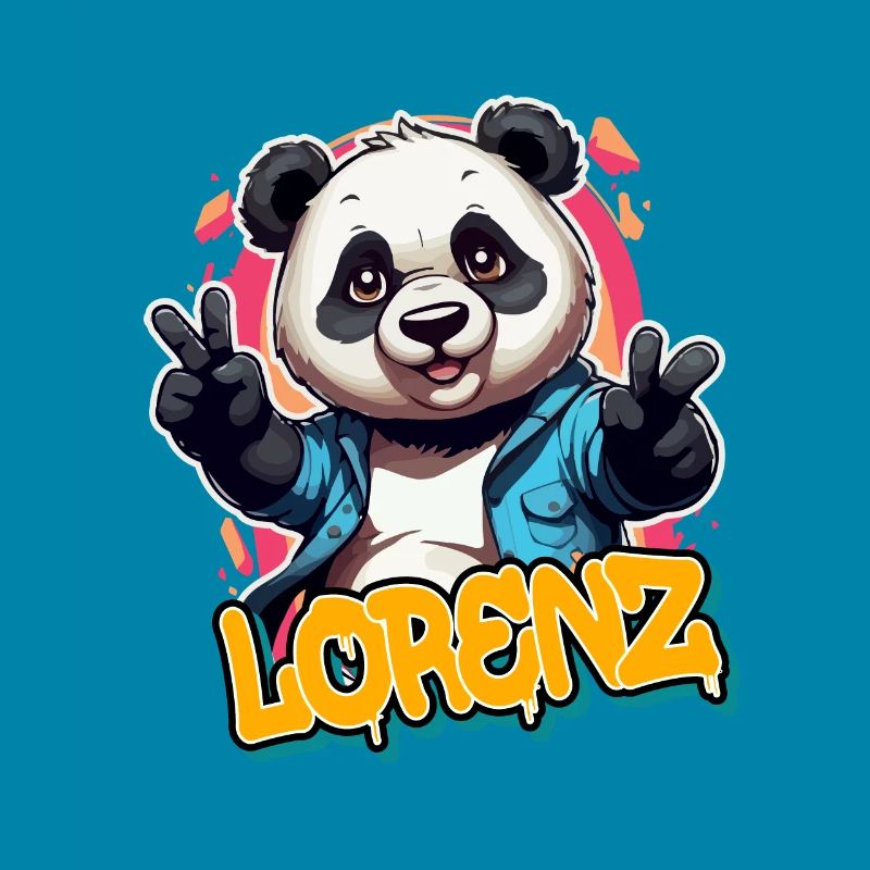 LORENZ - Beau prénom de garçon avec un panda cool
