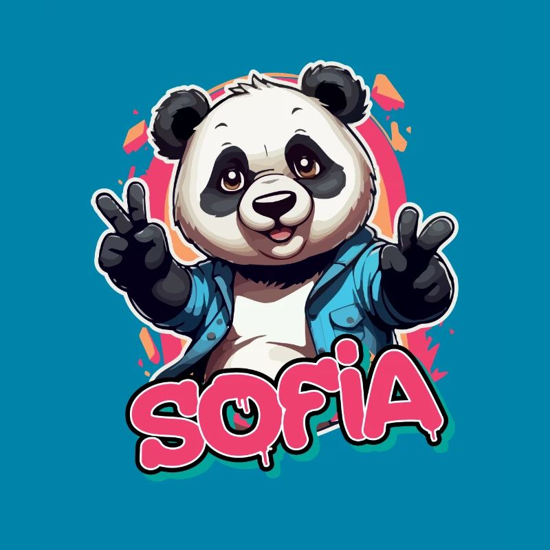 SOFIA - Schöner Mädchen Name mit coolem Panda