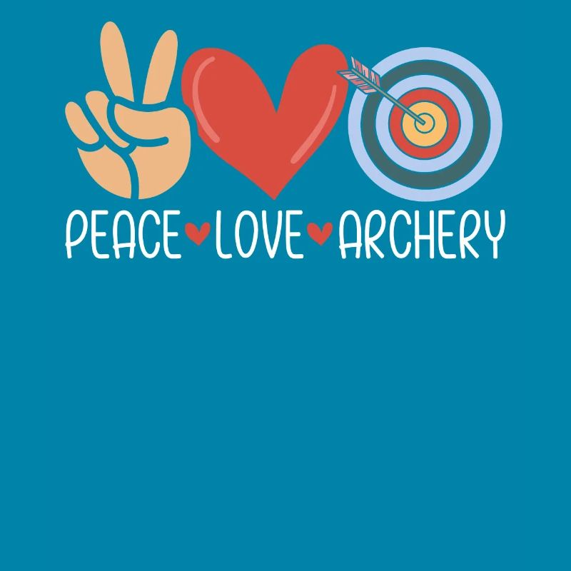 Peace Love Bogenschießen Jagd Compound Bogen Lustig