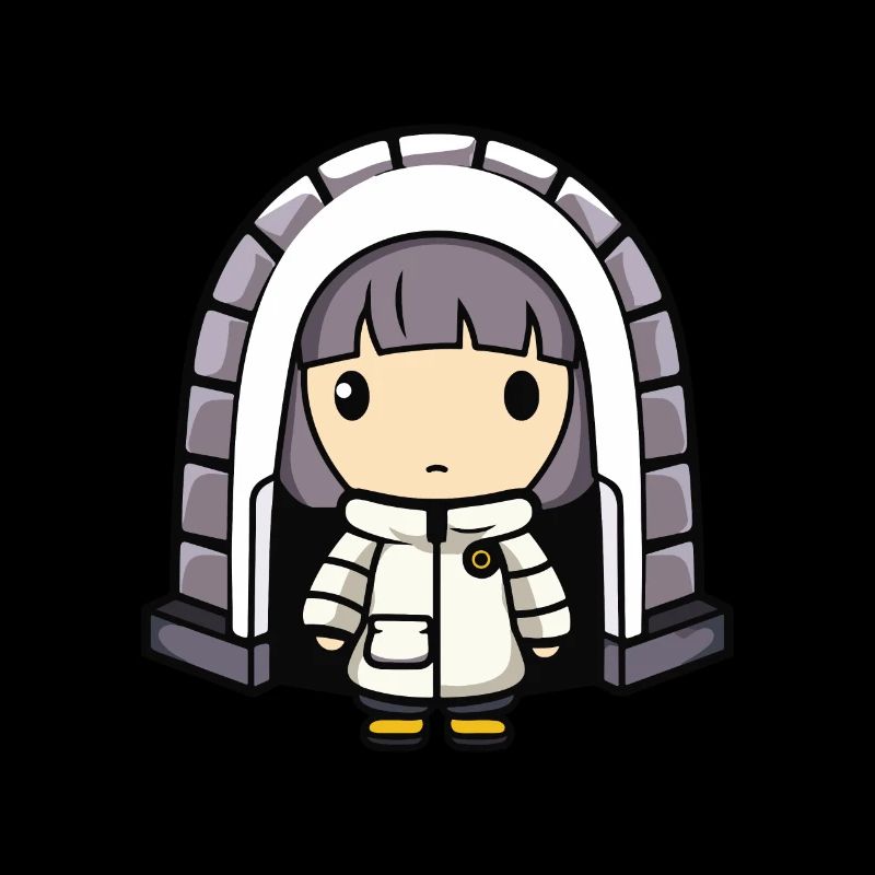 Winter Eskimo Iglu Comic