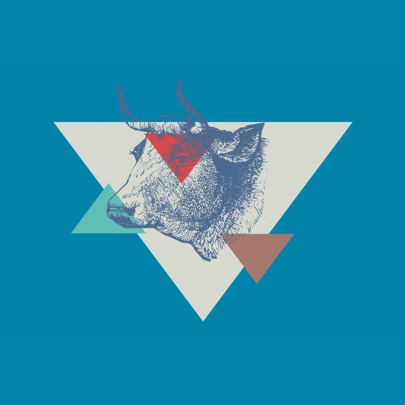 Conception de triangle de vache