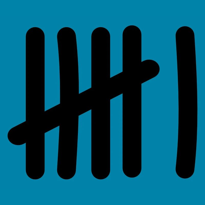 Symbole de liste de pointage - 6 tirets