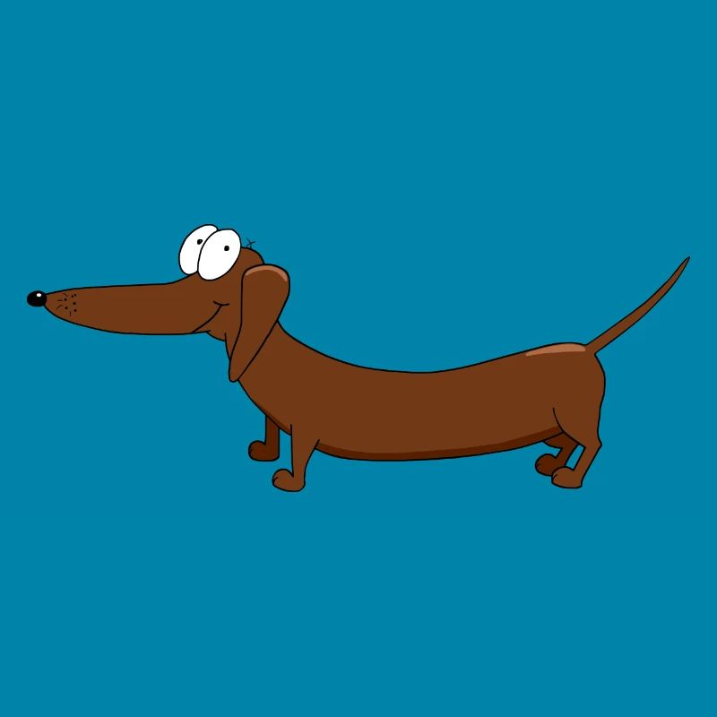 Funny Dachshund Comic Drawing