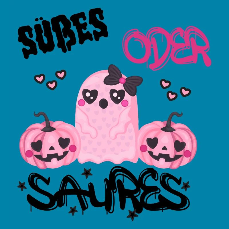 süßes oder saures Halloween Design - süßer Geist