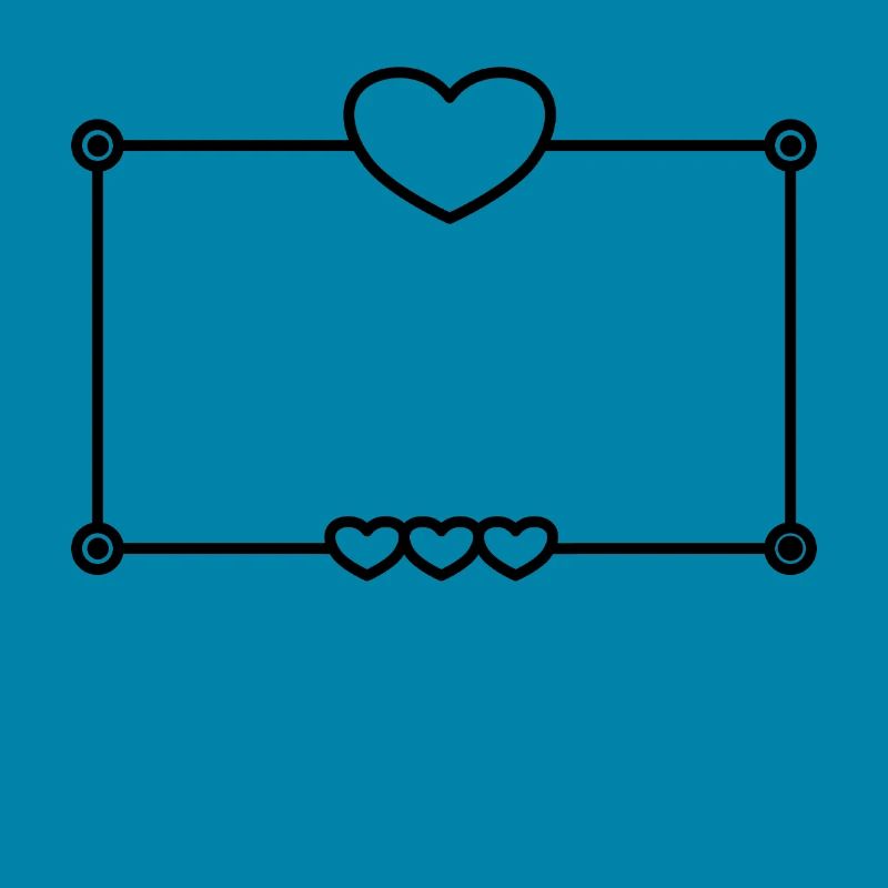Heart Frame Rectangular Shape Background