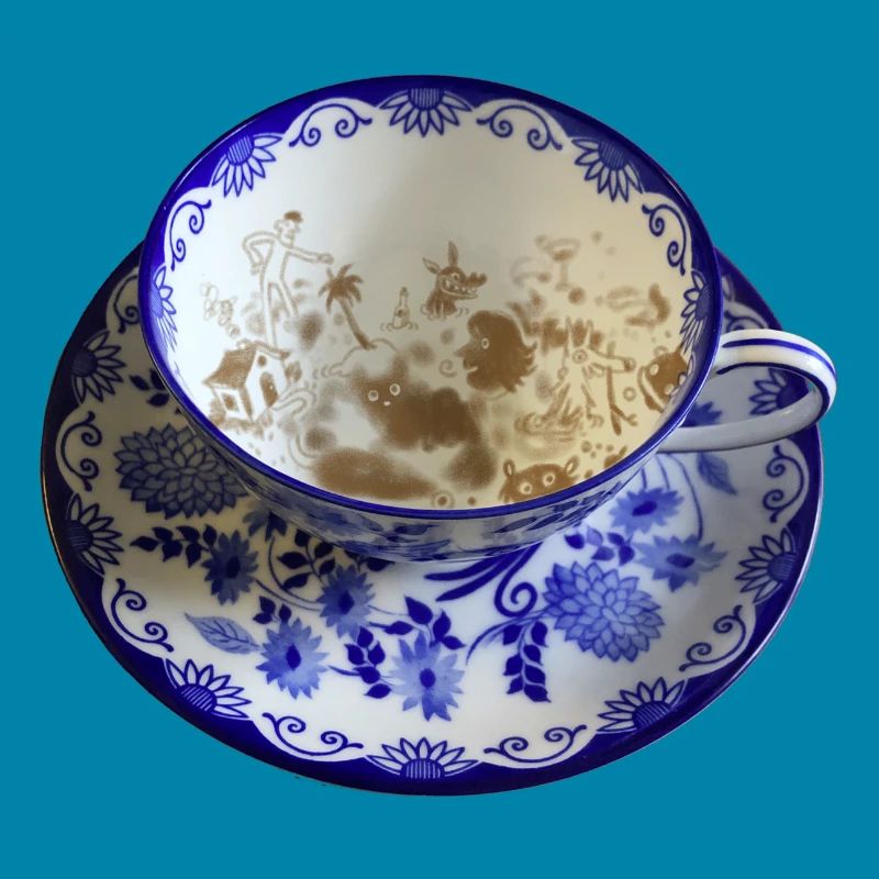 Cup with coffee grounds