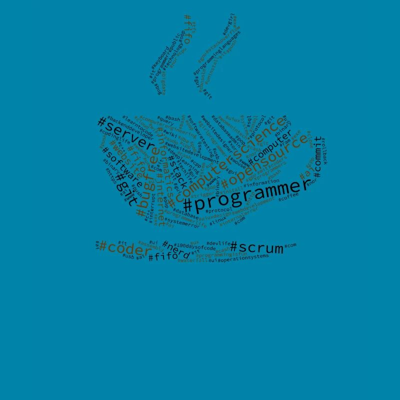 Hashtag Wordcloud Programmer, Coffee, Word Cloud