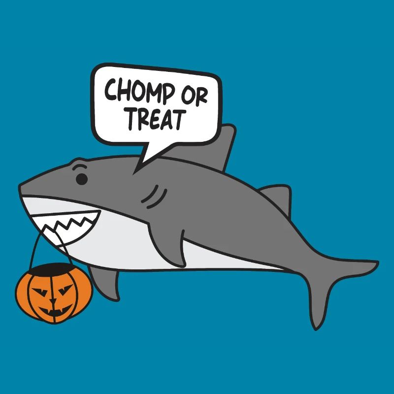 Halloween süßer Hai, Chomp oder Leckerbissen