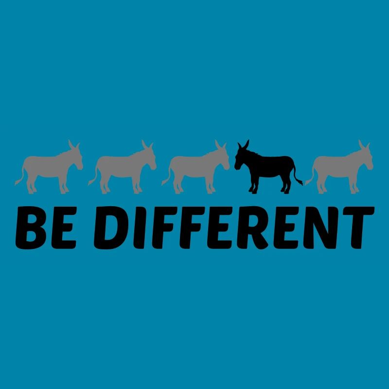 text anders be different esel pferd pony klein pac