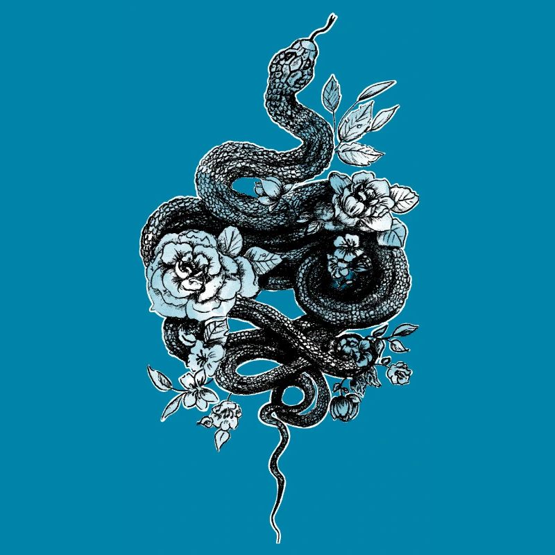 Serpent - Ball Python - Retro Tattoo Look