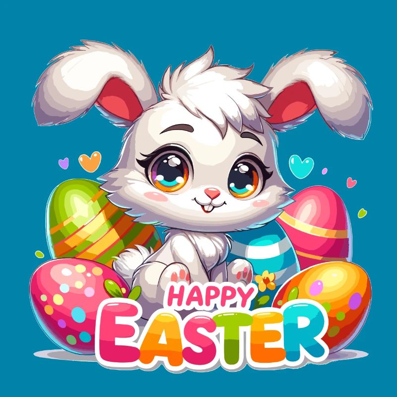 Happy Easter - Easter Bunny Illustration