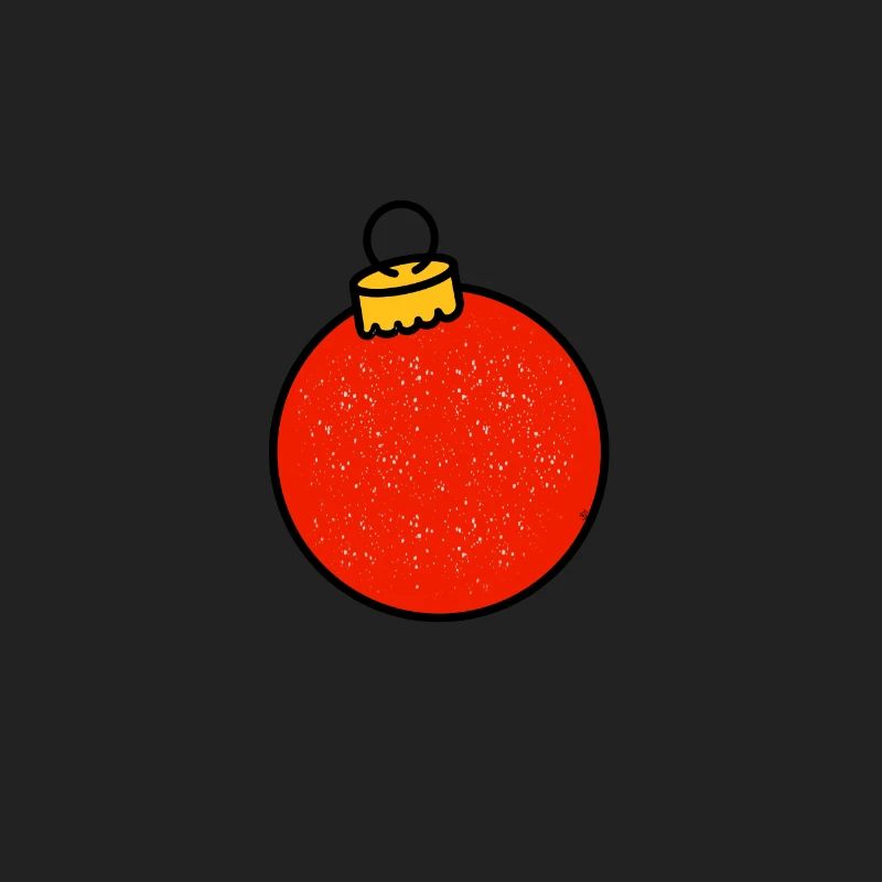 Rote Weihnachtskugel mit Glitzer