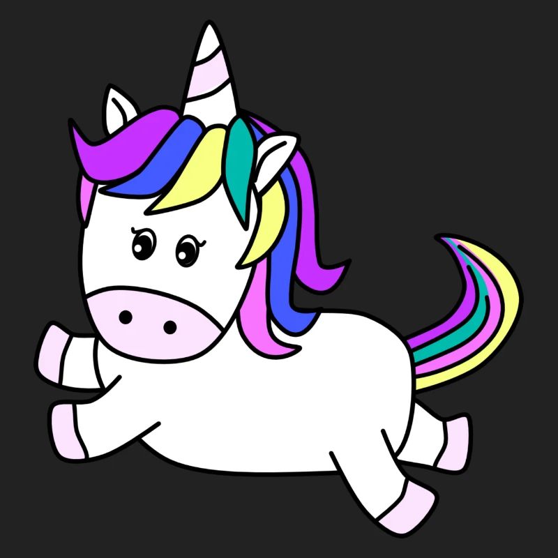 Süßes Einhorn, das springt//