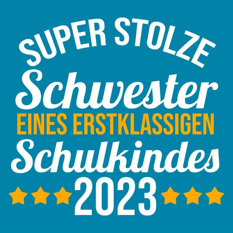 Stolze Schwester eines Schulkind 2023 Einschulung