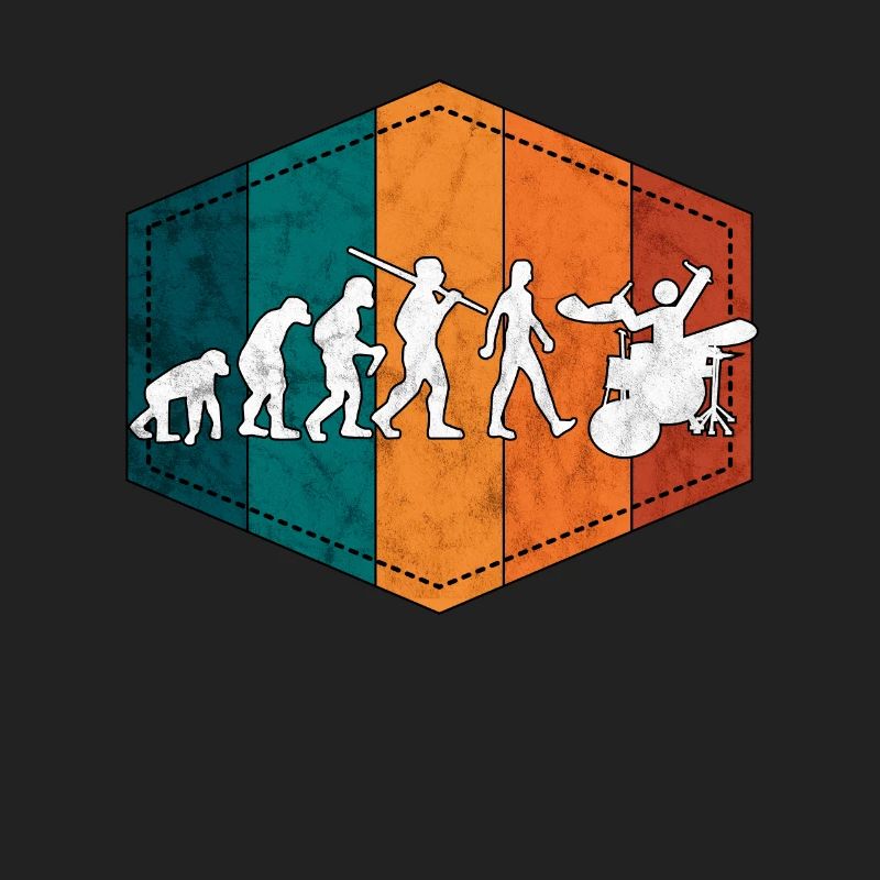 Drums evolution drummer retro